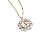 Square Crystal Necklace Gold For Women