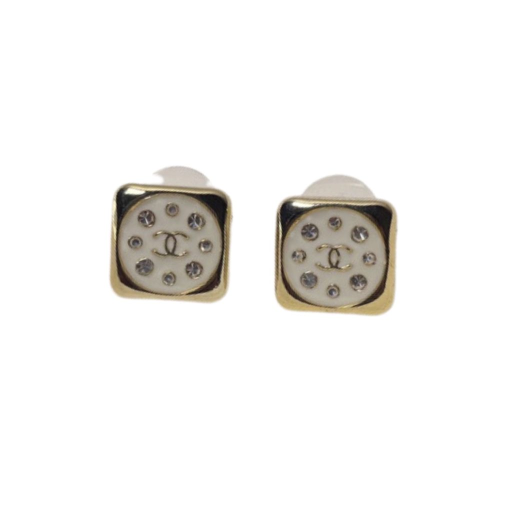 Square Earrings White For Women