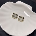 Square Earrings White For Women