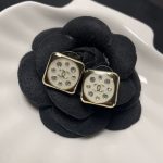 Square Earrings White For Women