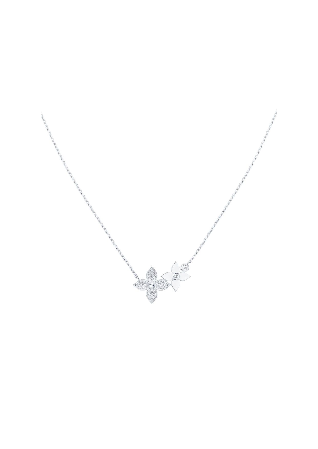 Star Blossom Necklace Silver For Women Q93797