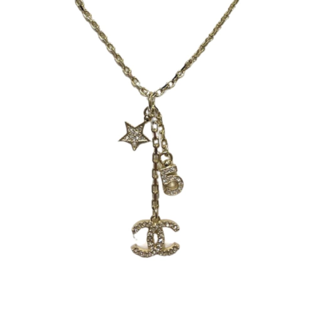 Star Double C Tassel Necklace Gold For Women