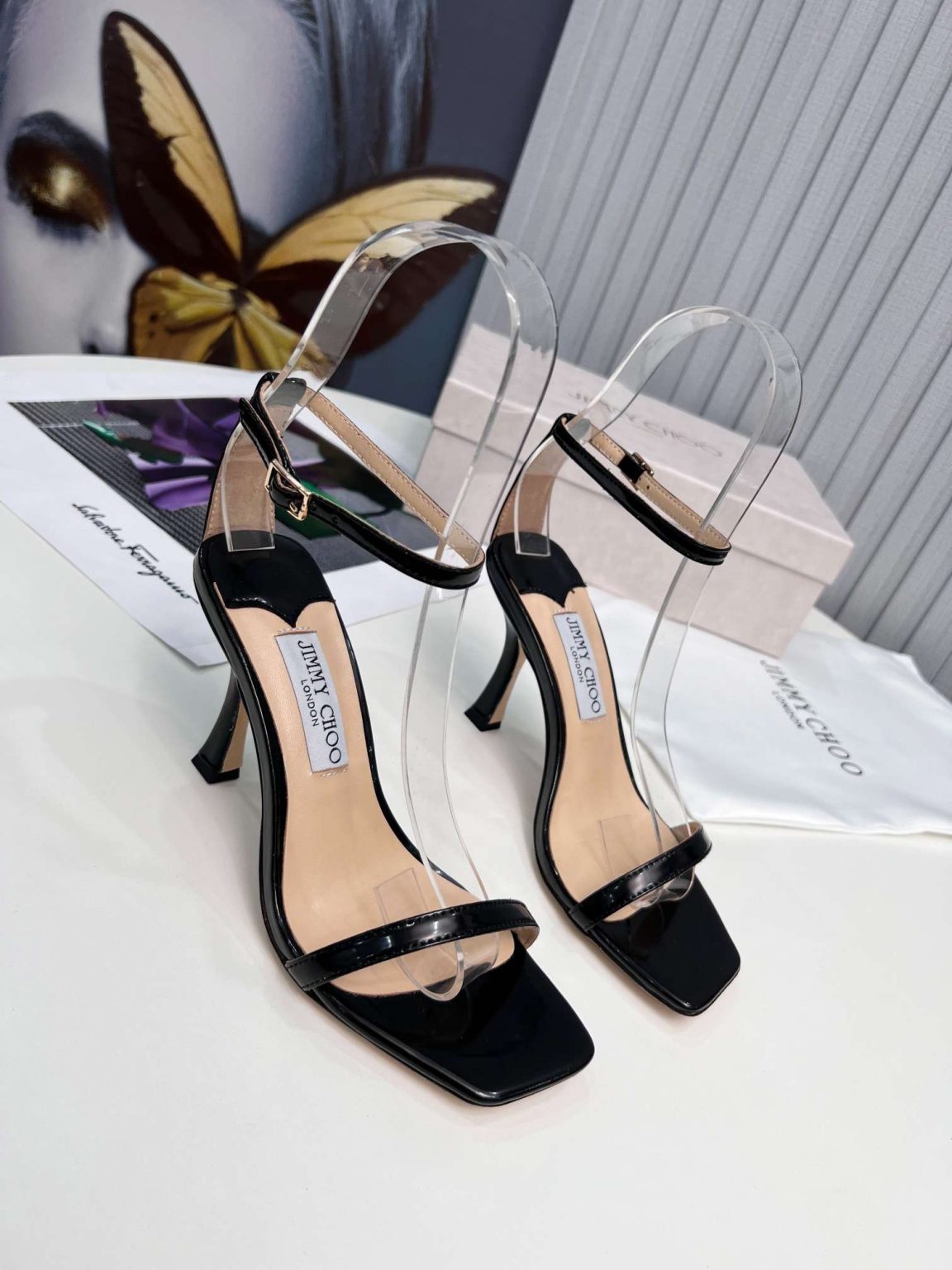 Prada Strap High Heels Pumps Black For Women