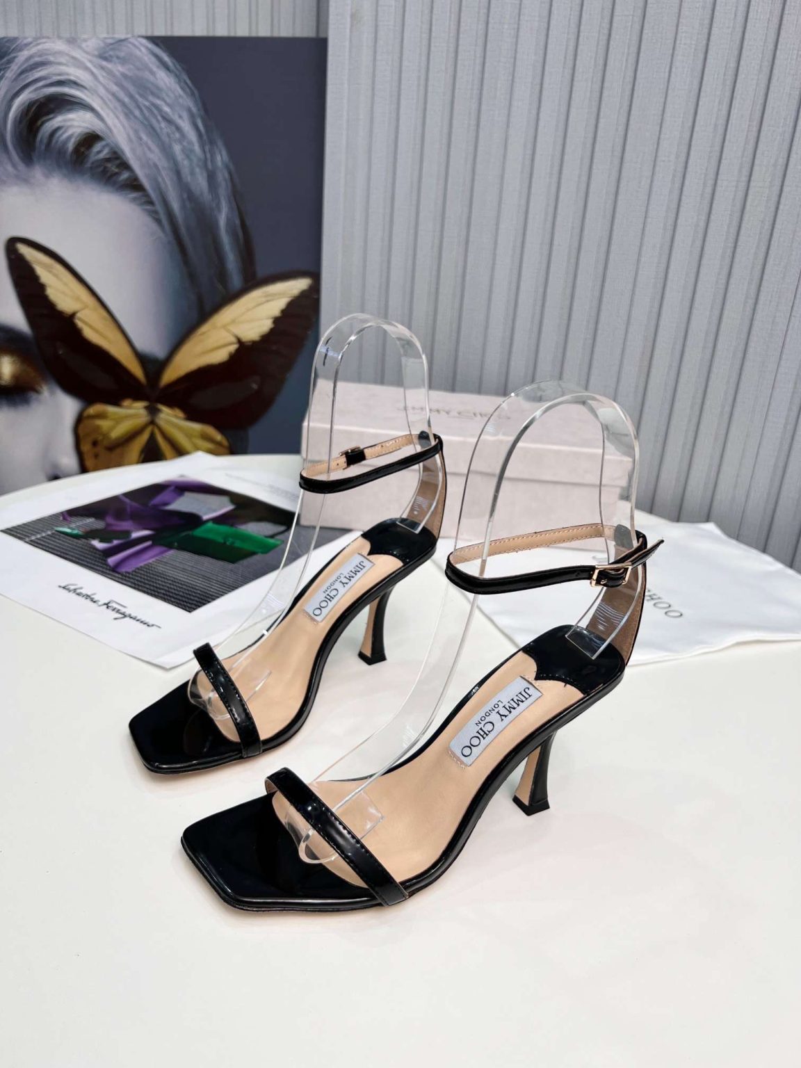 Prada Strap High Heels Pumps Black For Women