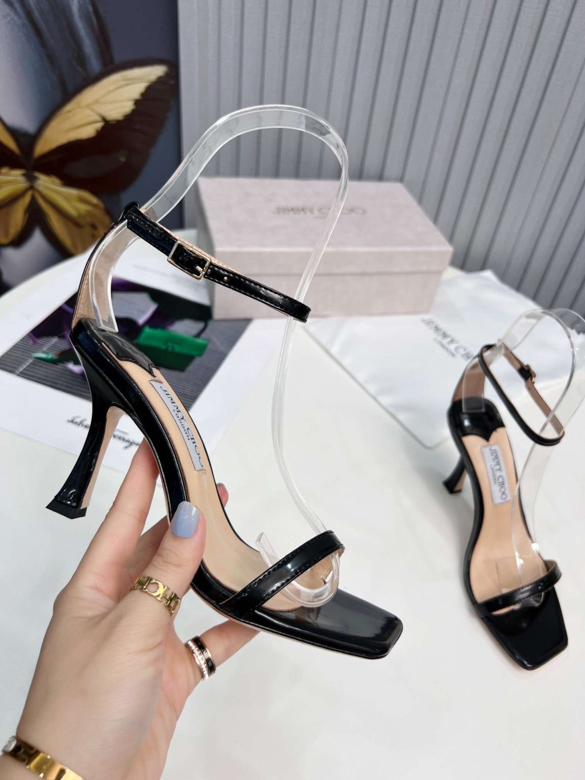 Prada Strap High Heels Pumps Black For Women