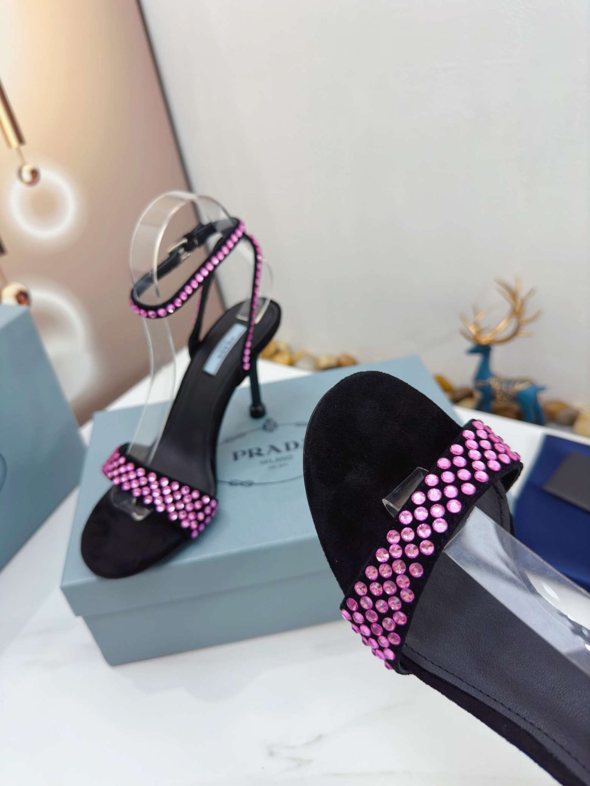 Prada Strap Pumps Pink For Women