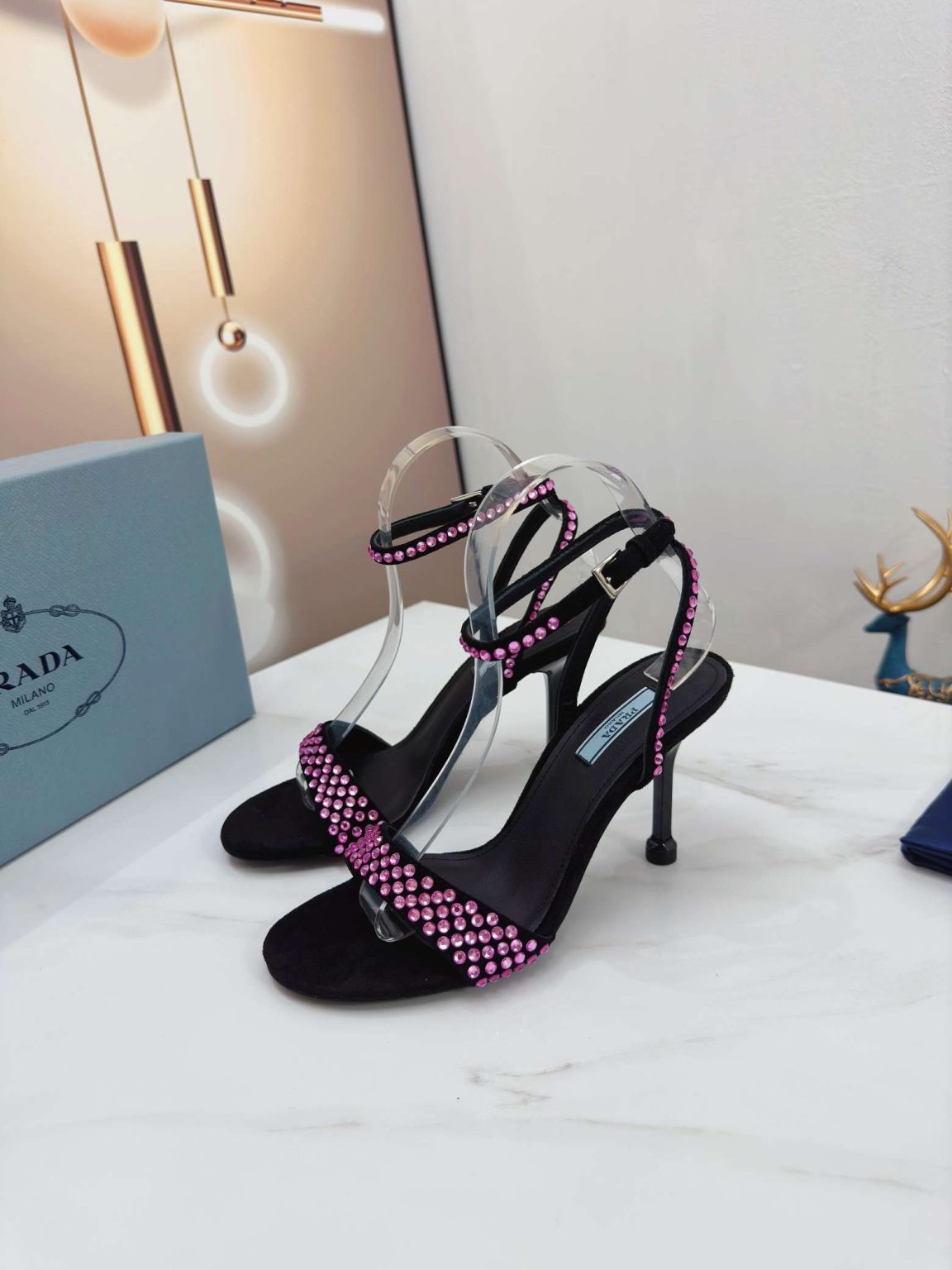 Prada Strap Pumps Pink For Women