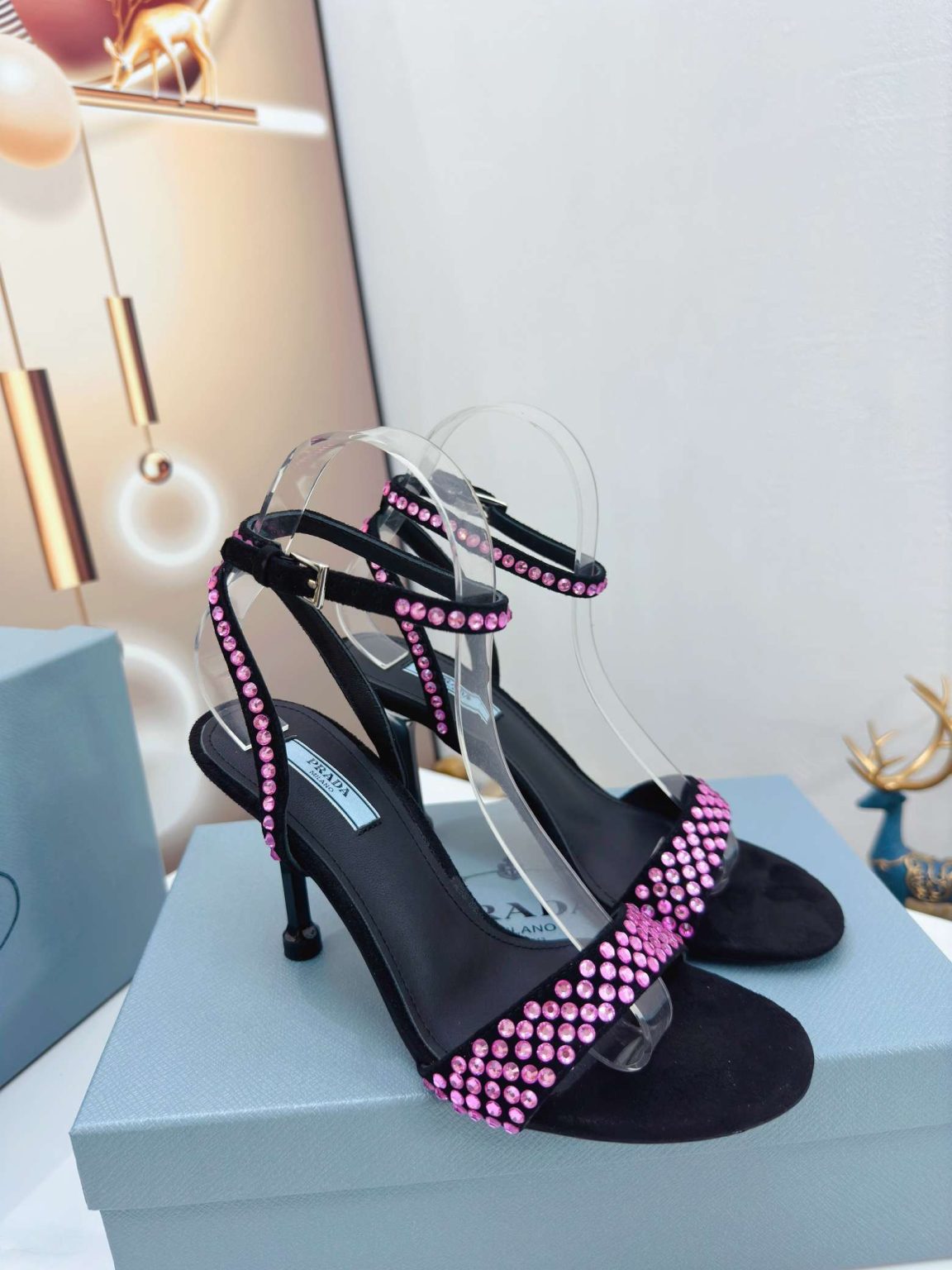 Prada Strap Pumps Pink For Women