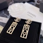 Strass CC BOY Drop Earrings Gold For Women