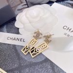 Strass CC BOY Drop Earrings Gold For Women