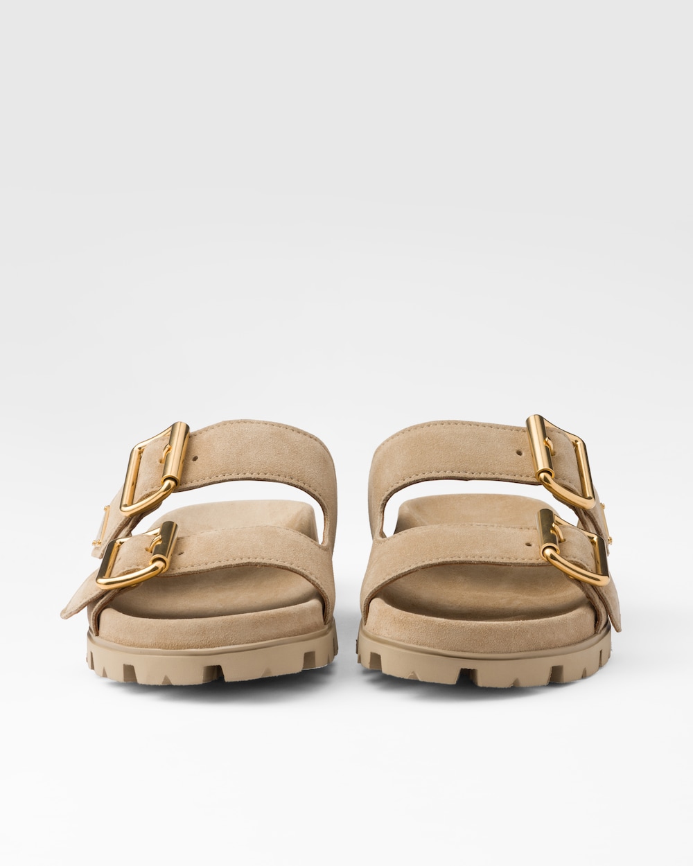 Prada Suede Strap Slides Beige For Women 1XX692_054_F0379_F_020