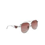 Prada Sunglasses With Triangle Logo Silver For Women