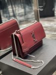 Sunset Medium Chain Bag Black/Red For Women‎ 8.6in/22cm 442906D420W1000