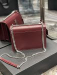 Saint Laurent Sunset Medium Chain Bag Red For Women‎ 8.6in/22cm