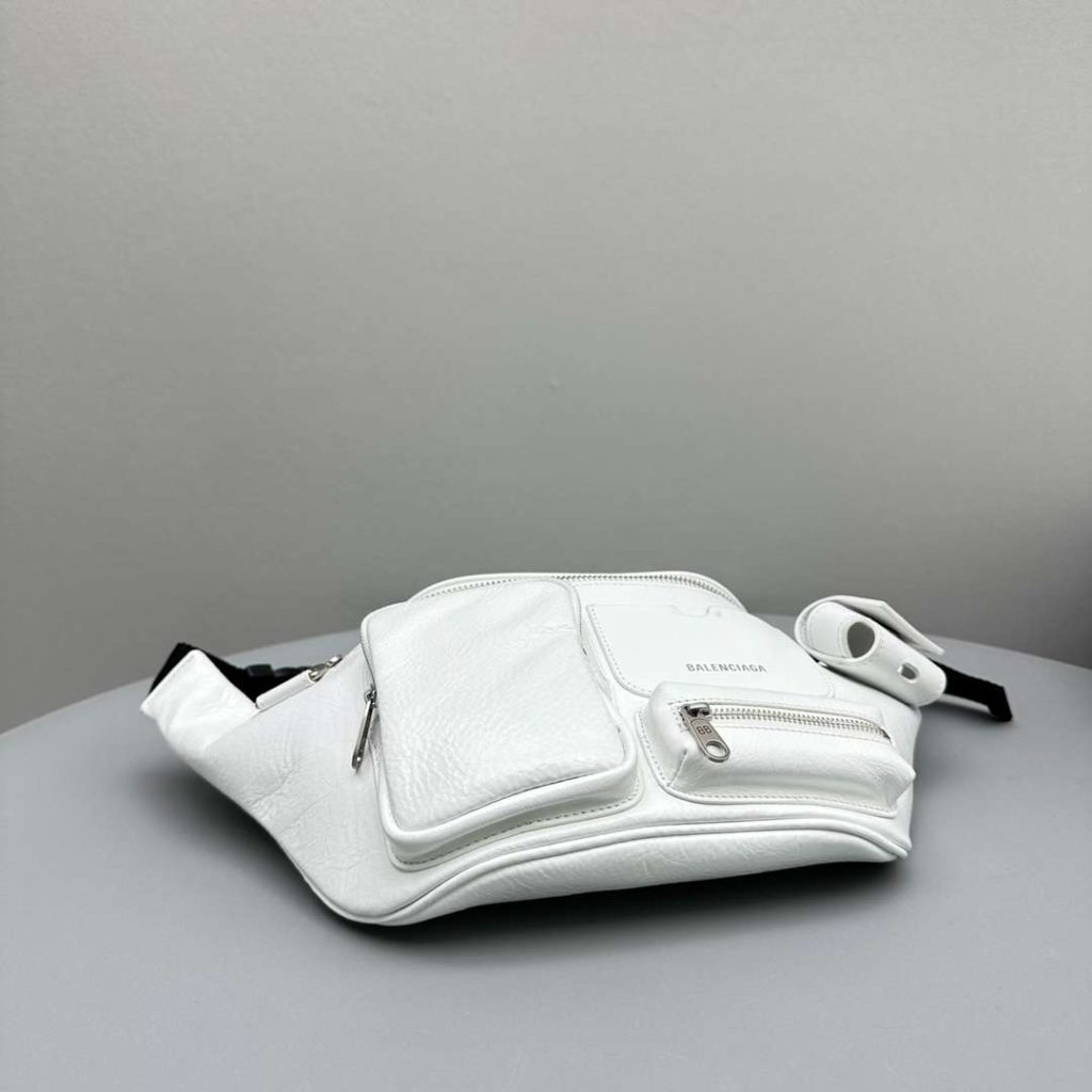 Balenciaga Superbusy Beltpack White/Black For Women 10.2in/26cm