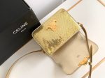 Celine Teen Triomphe Bag Gold For Women 18.5cm / 7in 188424ESH.35OR