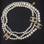 Three Chanel Iconics Pearl Necklace White For Women