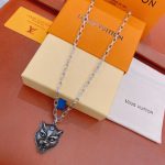 Tiger Head Necklace Silver For Women