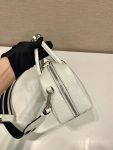 Prada Top-Handle Bag Brown/White/Green Khaki For Women 9.4in/24cm 1BB102_2DKV_F02Z8_V_3OO