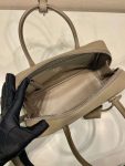 Prada Top-Handle Bag Brown/White/Green Khaki For Women 9.4in/24cm 1BB102_2DKV_F02Z8_V_3OO