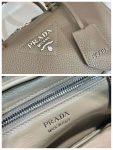 Prada Top-Handle Bag Brown/White/Green Khaki For Women 9.4in/24cm 1BB102_2DKV_F02Z8_V_3OO