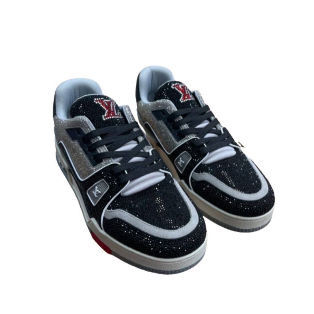 Louis Vuitton Trainer Sneaker LV Black/Silver For Women