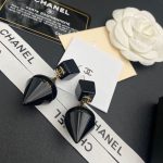 Two Symmetrical Cones Earrings Black For Women