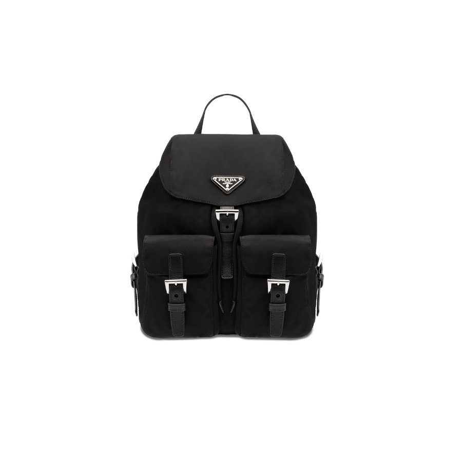 Prada Small Re-Nylon Backpack Black For Women, Women’s Bags 11in/28cm 1BZ677_RV44_F0002_V_OOO