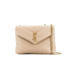 Saint Laurent Loulou Small Chain Bag In Matelassé “Y” Beige For Women 9.8in/23cm YSL 494699DV7272721