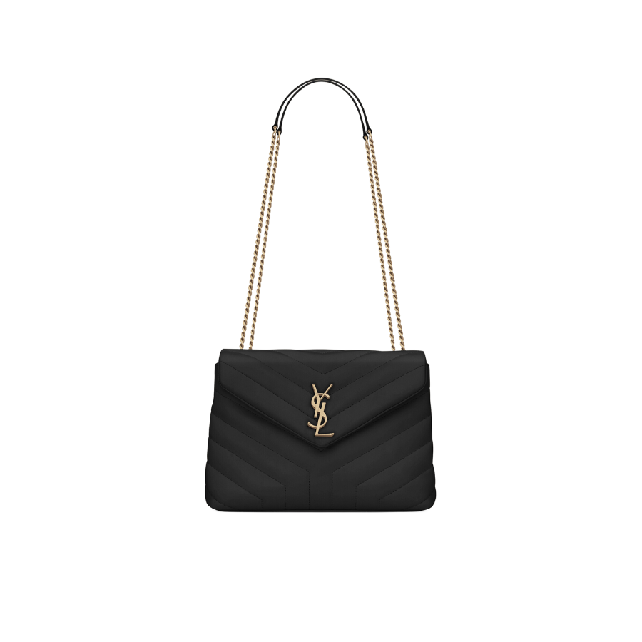 Saint Laurent Loulou Small Chain Bag In Matelassé “Y” Black For Women 9.8in/23cm YSL 494699DV7271000