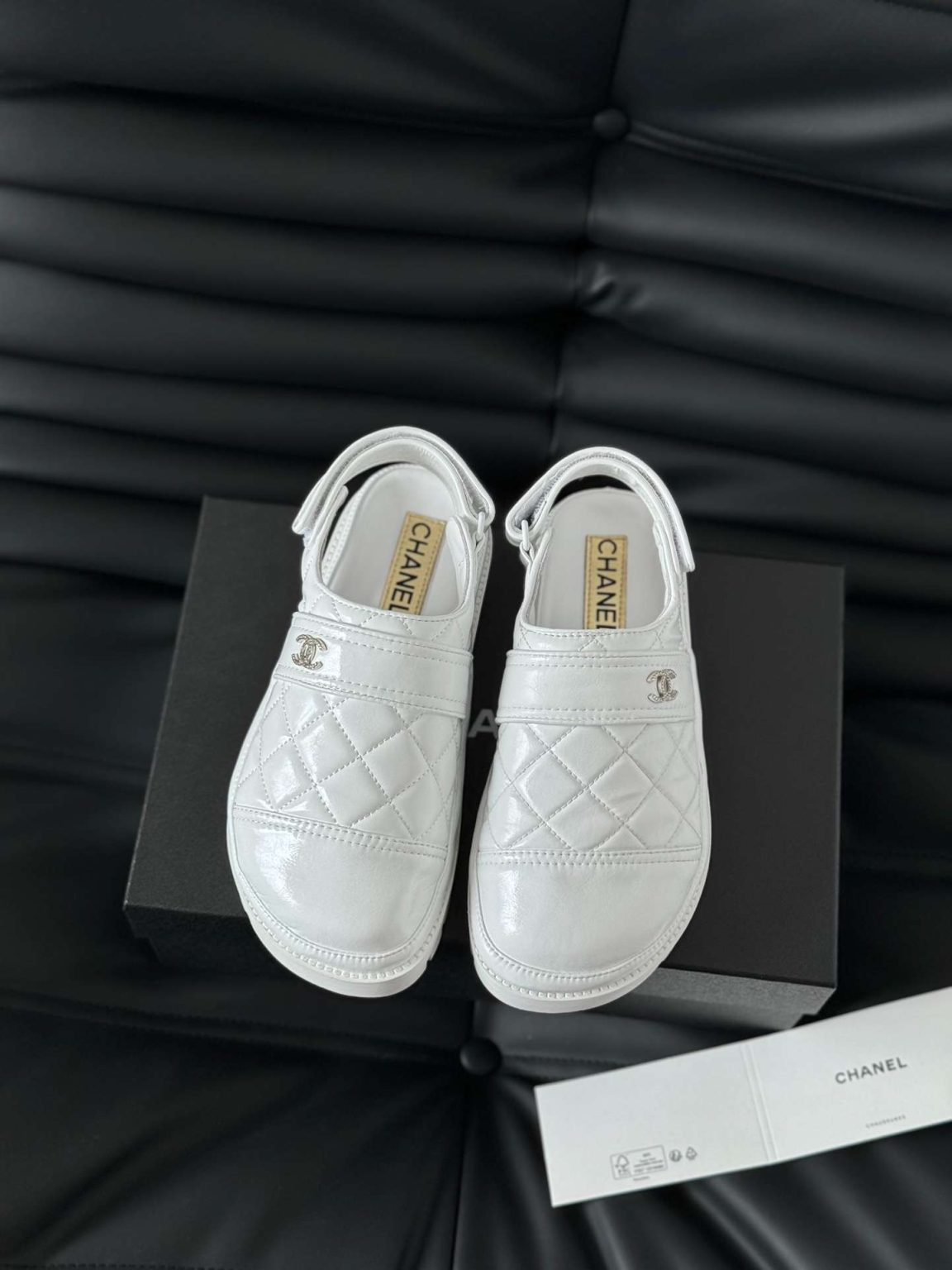 Chanel Velcro Sandal White For Women