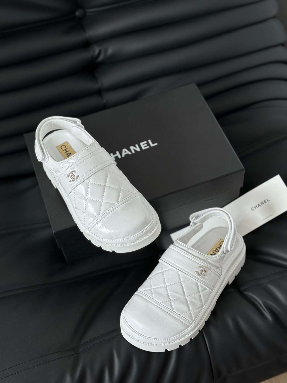 Chanel Velcro Sandal White For Women