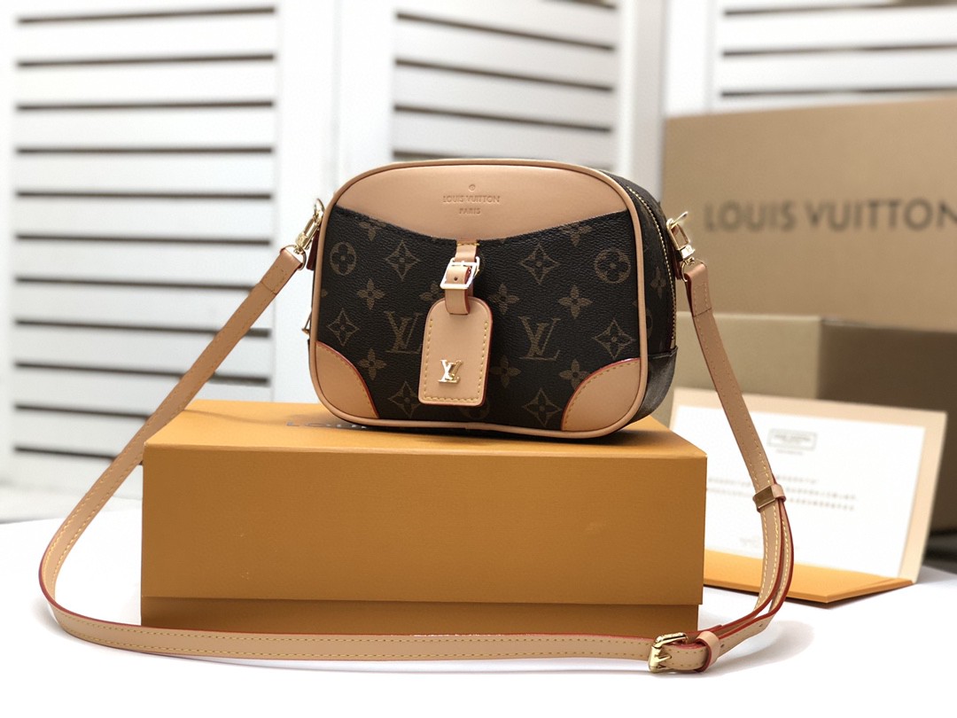 Louis Vuitton Deauville Mini Monogram Canvas By Nicolas Ghesquiere For Women, Women’s Handbags, Shoulder And Crossbody Bags 8.3in/22cm LV M45528