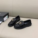 Chanel Loafers Shiny Black For Women, Women’s Shoes G36646