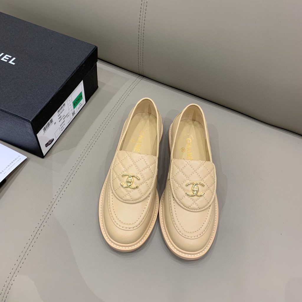 Chanel Loafers Beige For Women, Women’s Shoes G36646