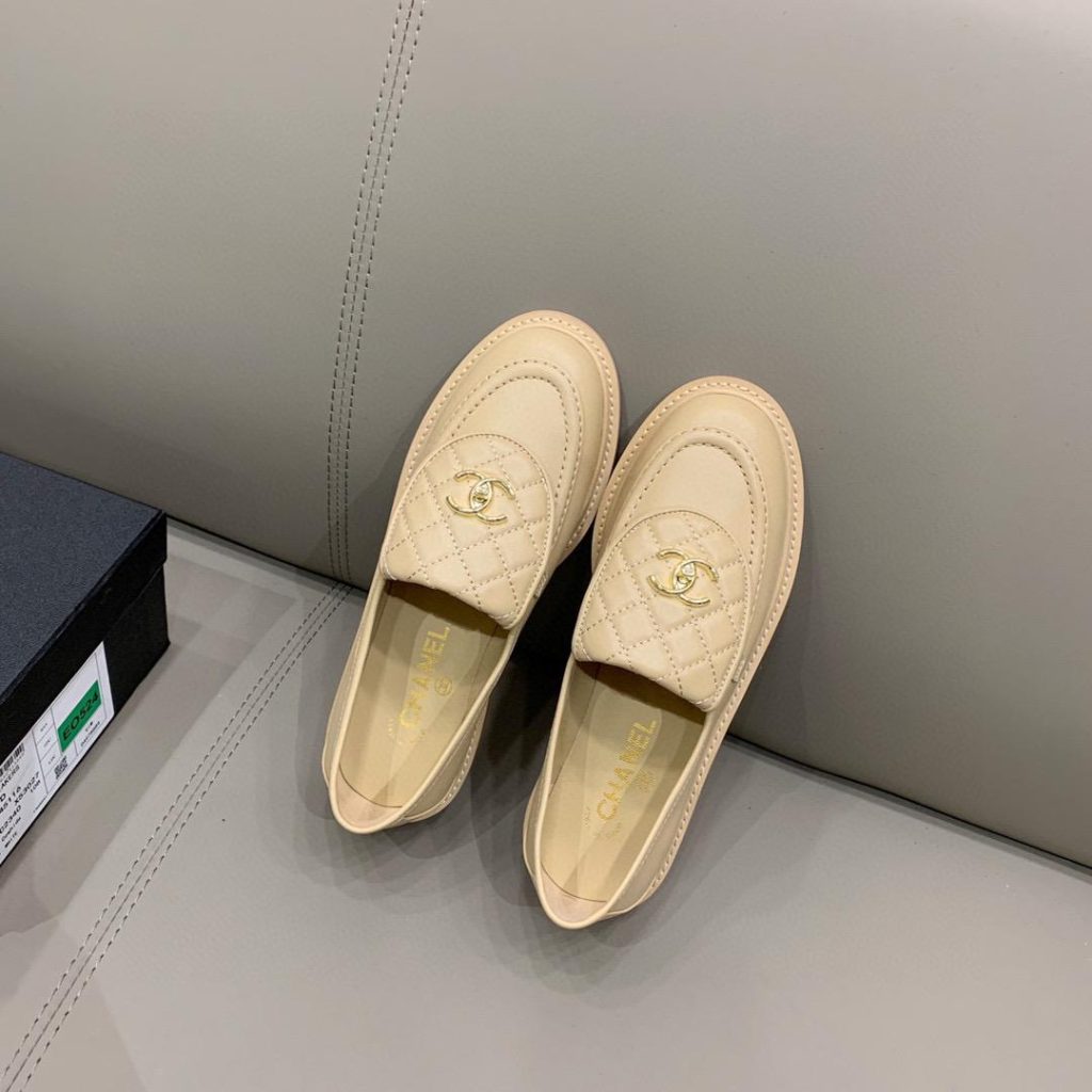 Chanel Loafers Beige For Women, Women’s Shoes G36646