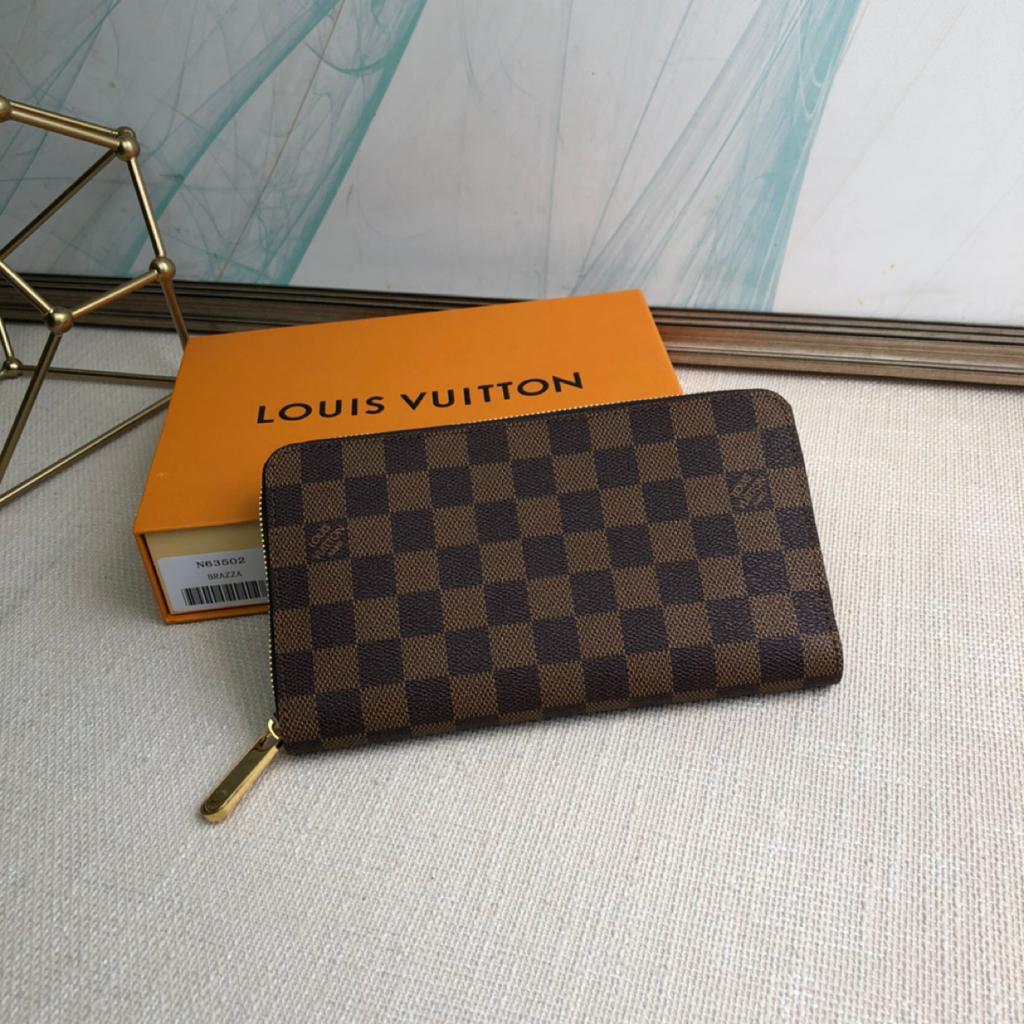 Louis Vuitton Zippy Wallet Canvas Brown For Women, Women’s Wallet 7.6in/19.5cm LV N60046