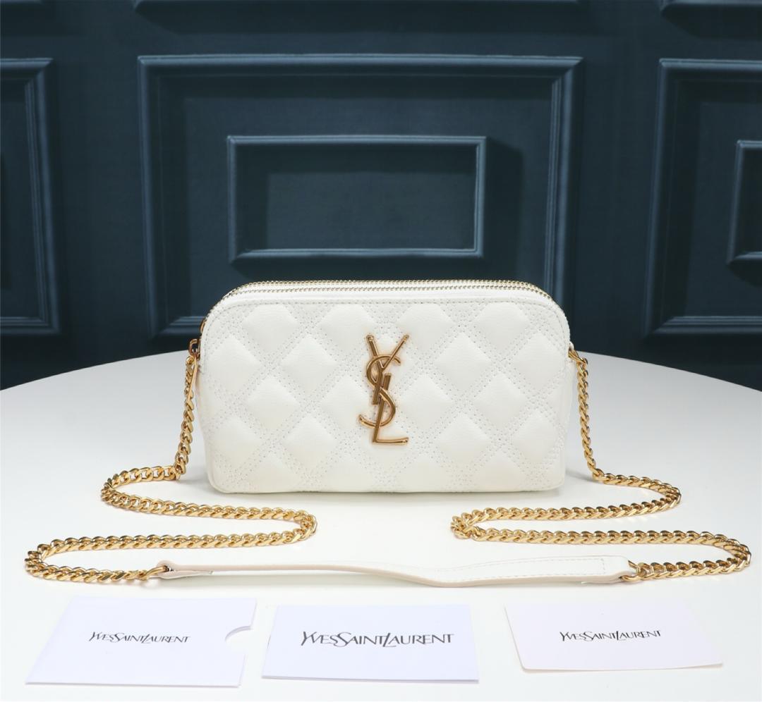 Saint Laurent Becky Crossbody Bag White For Women 7in/18cm YSL P00555149