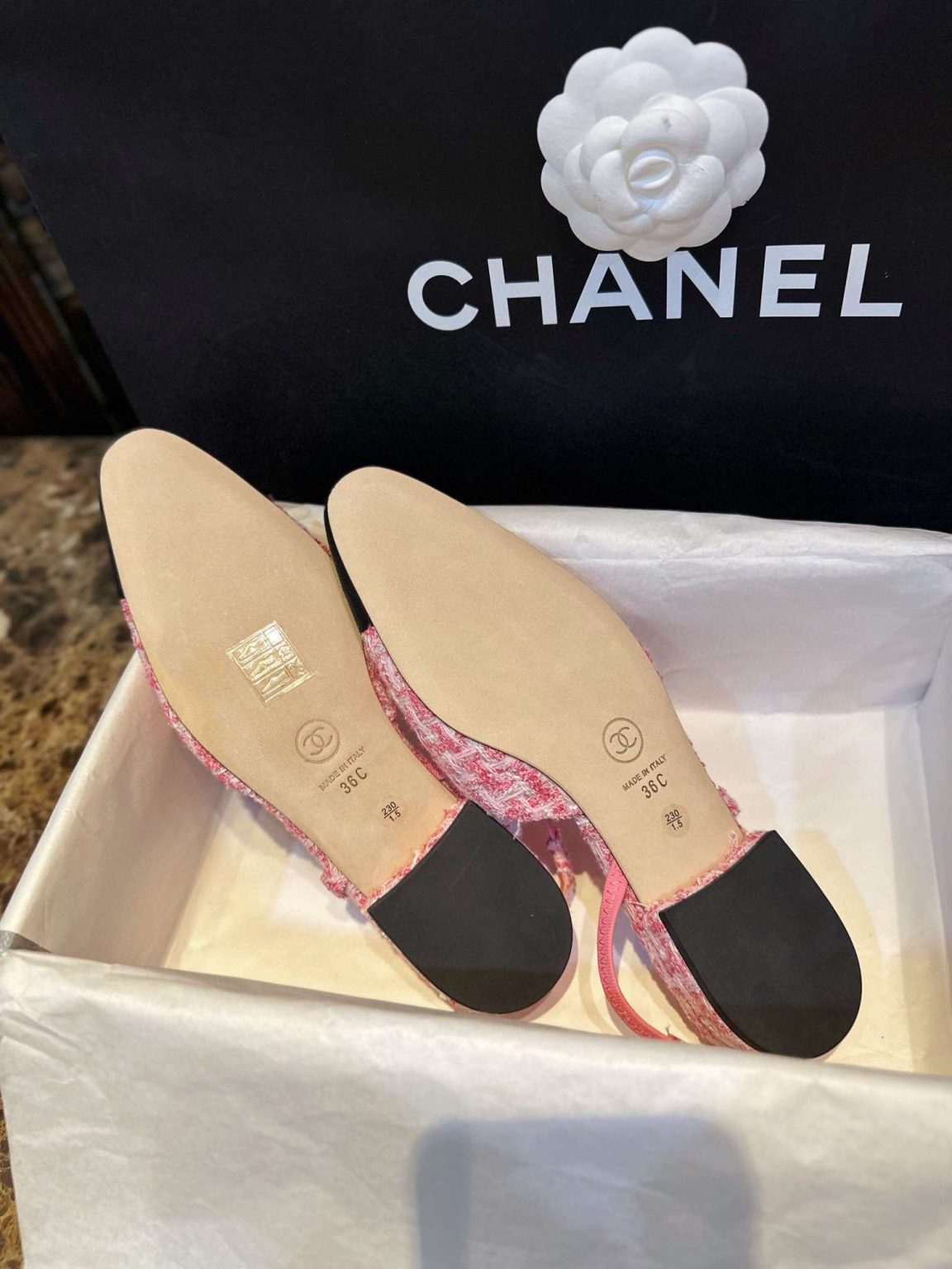 Chanel Woolen Lat Lace Up Sandals Pink For Women