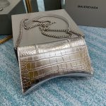 XS Hourglass Shoulder Bag Black/Silver For Women‎ 7.5in/19cm