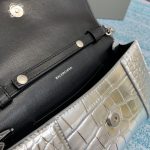 XS Hourglass Shoulder Bag Black/Silver For Women‎ 7.5in/19cm