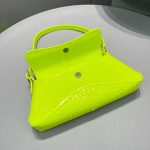 Balenciaga XX Crocodile Embossed Flap Bag White/Black/Green/Pink/Blue For Women 16in/27cm 6956452108X1000