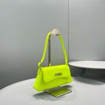 Balenciaga XX Crocodile Embossed Flap Bag White/Black/Green/Pink/Blue For Women 16in/27cm 6956452108X1000