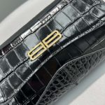 Balenciaga XX Crocodile Embossed Flap Bag White/Black/Green/Pink/Blue For Women 16in/27cm 6956452108X1000