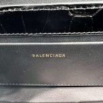 Balenciaga XX Crocodile Embossed Flap Bag White/Black/Green/Pink/Blue For Women 16in/27cm 6956452108X1000