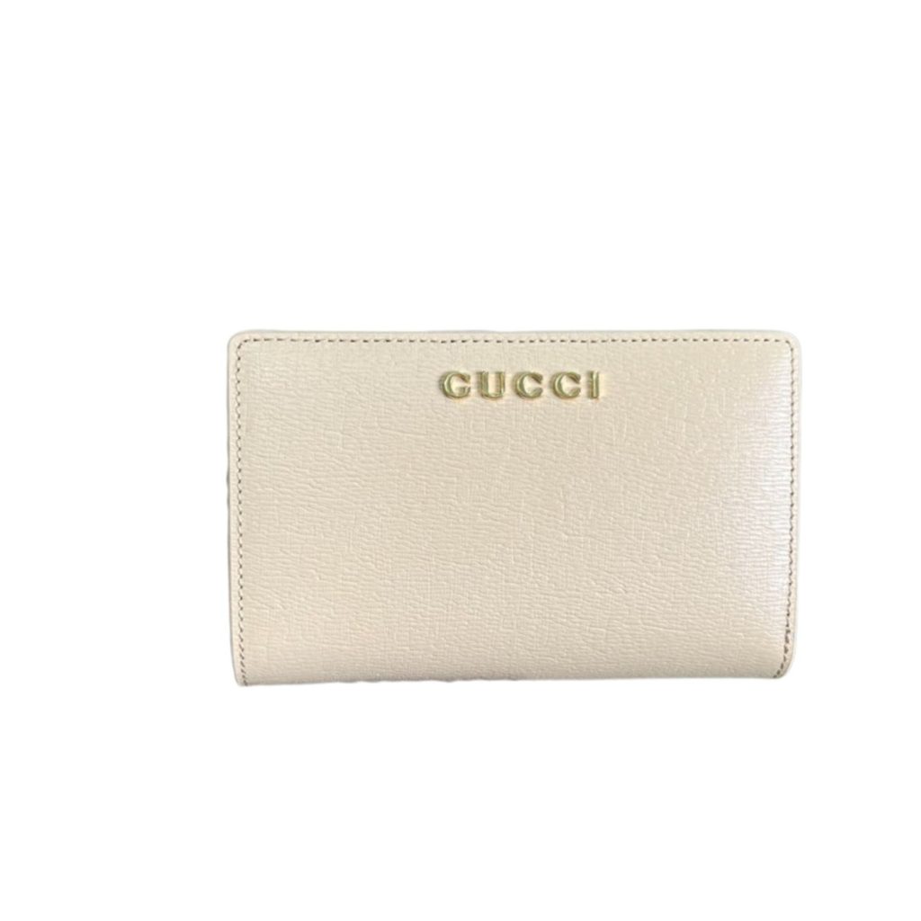 Gucci Zip Around Wallet With Cript Beige For Women 18.5cm / 7.3in