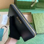 Gucci Zip Around Wallet With Script Black For Women 20cm / 7.8in 772642 0OP0N 1000