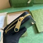 Gucci Zip Around Wallet With Script Black For Women 20cm / 7.8in 772642 0OP0N 1000