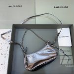 Balenciaga Le Cagole Mini Bag With Chain In Grey, For Women, Women’s Bags 8.2in/21cm