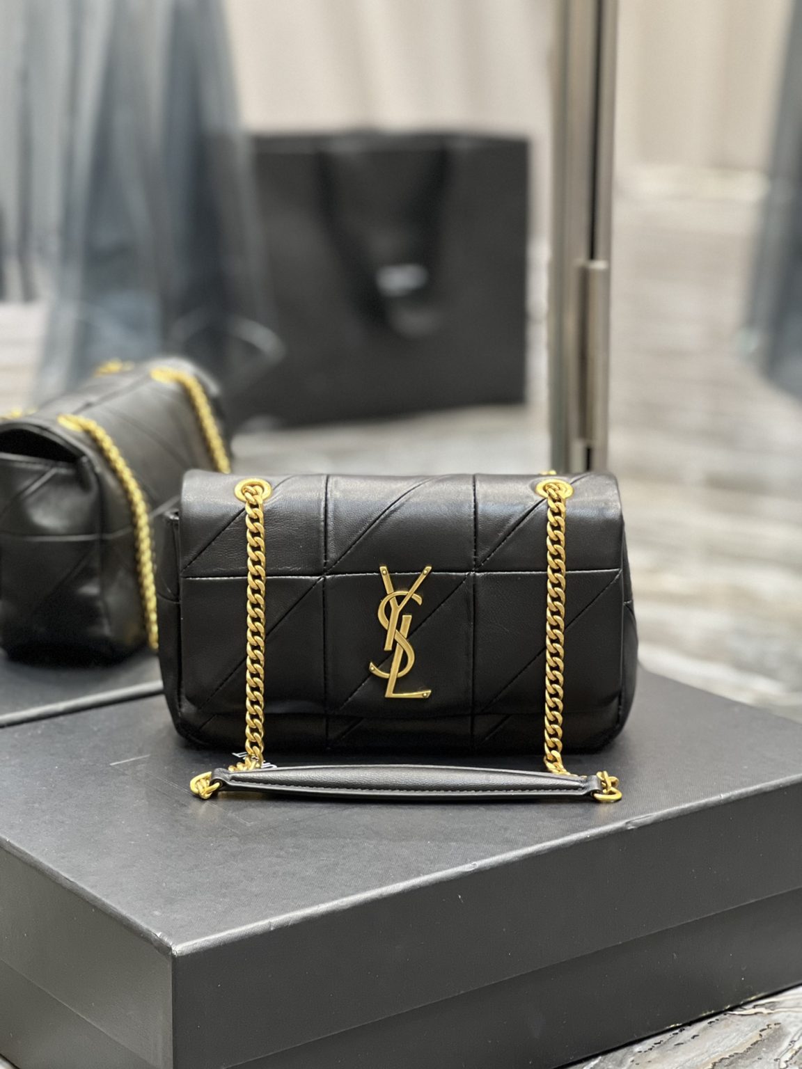 Saint Laurent Jamie Small Chain  Bag Black For Women, Women’s Bags 7.8in/20cm YSL